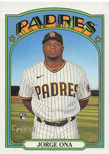 2021 Topps Heritage Baseball  Jorge Ona #504 RC