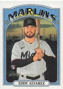 2021 Topps Heritage Baseball  Eddy Alvarez #528 RC