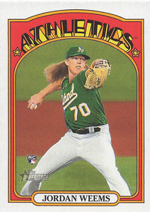 2021 Topps Heritage Baseball  Jordan Weems #531 RC