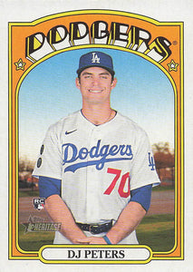 2021 Topps Heritage Baseball  DJ Peters #532 RC