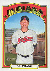 2021 Topps Heritage Baseball  Yu Chang #542