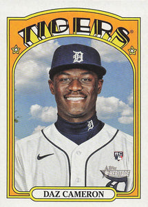 2021 Topps Heritage Baseball  Daz Cameron #575 RC