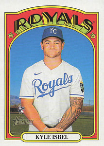 2021 Topps Heritage Baseball  Kyle Isbel #594 RC