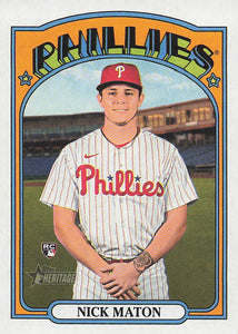 2021 Topps Heritage Baseball  Nick Maton #602 RC