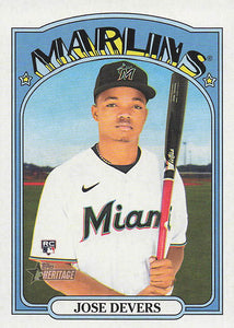 2021 Topps Heritage Baseball  Jose Devers #670 RC