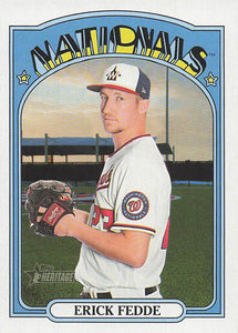 2021 Topps Heritage Baseball  Erick Fedde #692