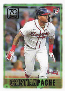 2021 Topps Update Series 70 Years of Topps Baseball Cristian Pache #70YT-47 RC
