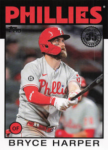 2021 Topps Update Series 1986 Topps Baseball 35th Anniversary Bryce Harper #86B-6