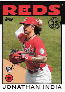 2021 Topps Update Series 1986 Topps Baseball 35th Anniversary Jonathan India 86B-19 RC