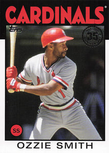 2021 Topps Update Series 1986 Topps Baseball 35th Anniversary Ozzie Smith #86B-35
