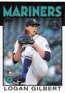 2021 Topps Update Series 1986 Topps Baseball 35th Anniversary Logan Gilbert #86B-42 RC