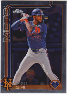 2025 Topps Chrome Baseball Jose Siri #195