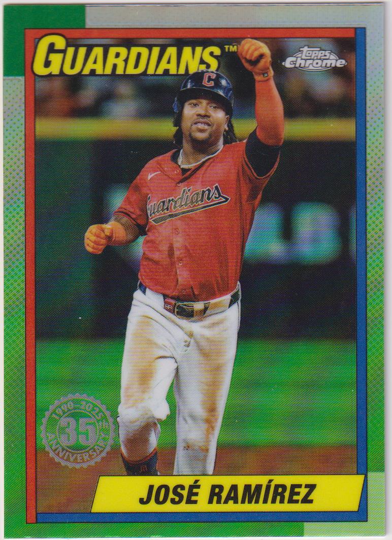 2025 Topps Chrome Baseball 1990 Topps Baseball Jose Ramirez #90CB-5