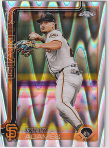 2025 Topps Chrome Baseball Raywave Refractors Willy Adames #282