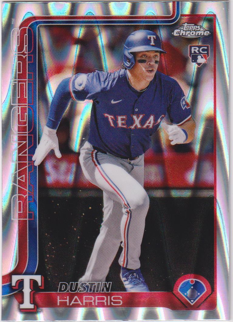 2025 Topps Chrome Baseball Raywave Refractors Dustin Harris #131 Rookie