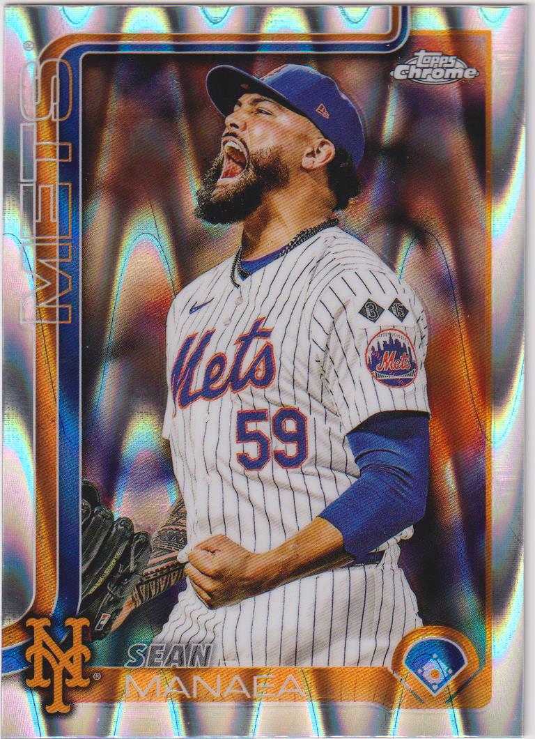 2025 Topps Chrome Baseball Raywave Refractors Sean Manaea #287
