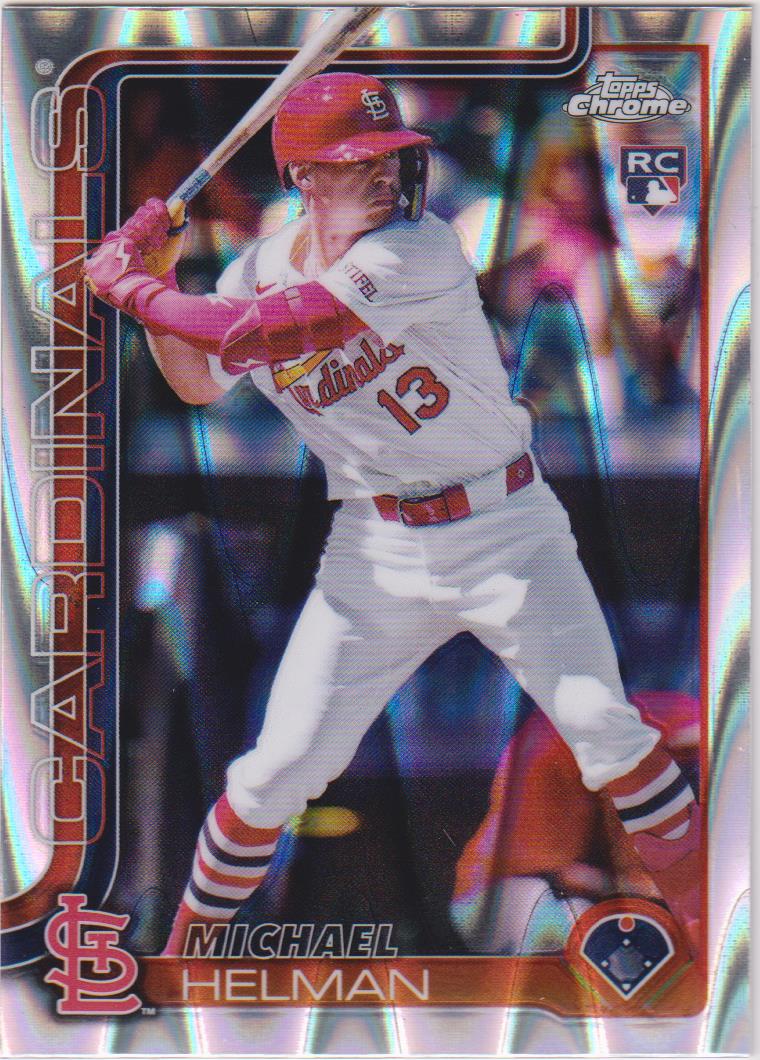 2025 Topps Chrome Baseball Raywave Refractors Michael Helman #104 Rookie