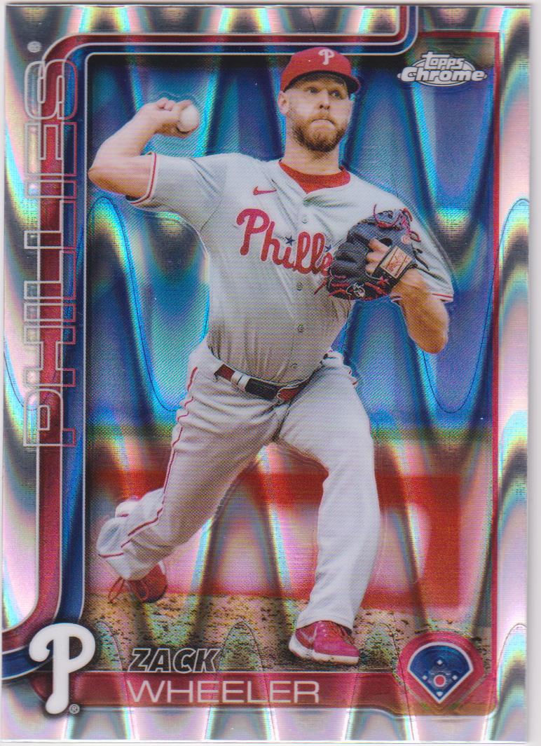 2025 Topps Chrome Baseball Raywave Refractors Zack Wheeler #189