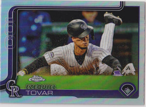 2025 Topps Chrome Baseball Refractors Ezequiel Tovar #154