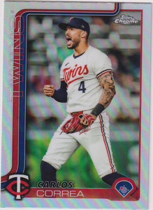 2025 Topps Chrome Baseball Refractors Carlos Correa #204