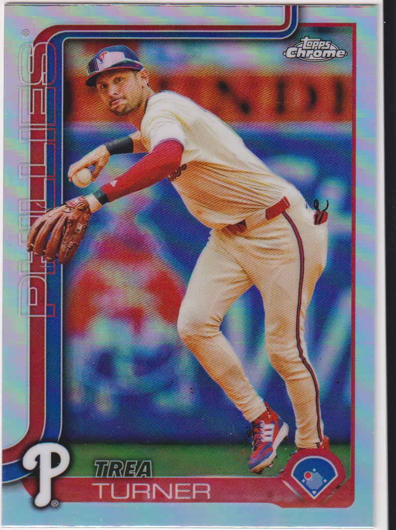 2025 Topps Chrome Baseball Refractors Trea Turner #208