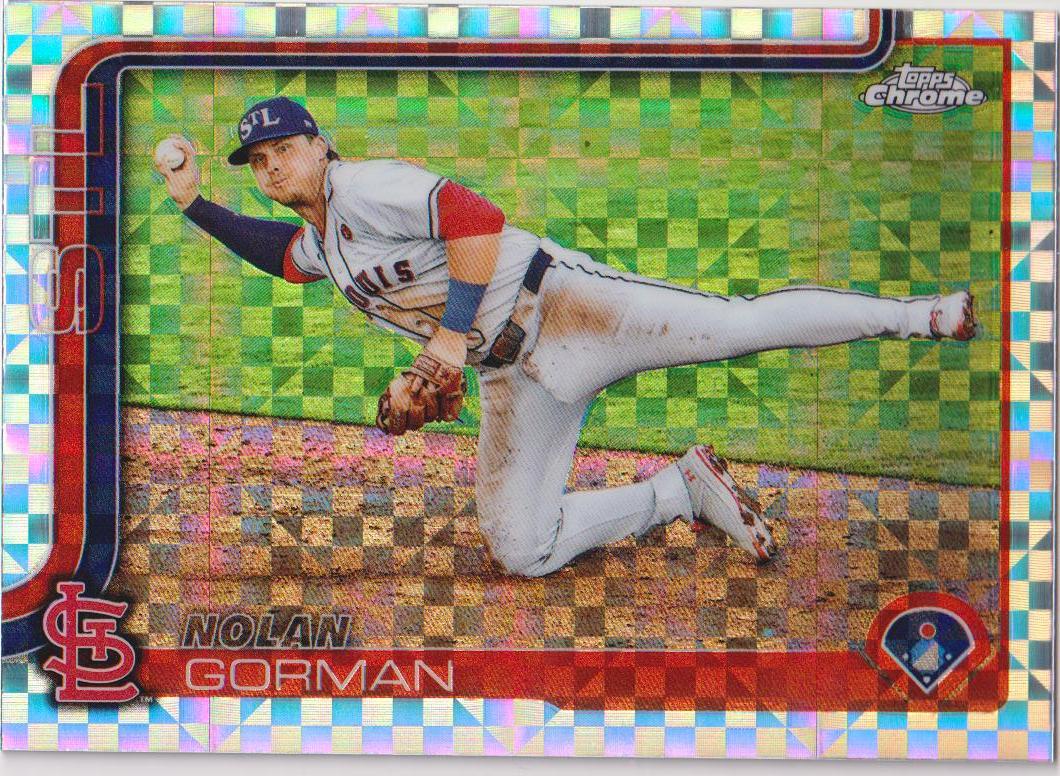 2025 Topps Chrome Baseball X-Fractors Nolan Gorman #80
