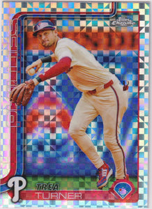 2025 Topps Chrome Baseball X-Fractors Trea Turner #208