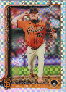 2025 Topps Chrome Baseball X-Fractors Logan Webb #296