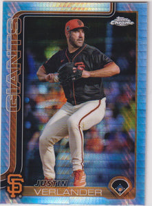 2025 Topps Chrome Baseball Prism Refractors Justin Verlander #242