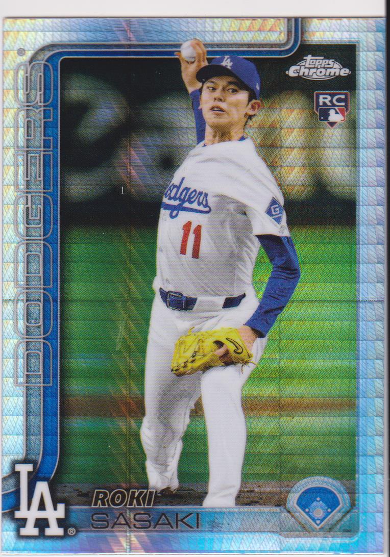 2025 Topps Chrome Baseball Prism Refractors Roki Sasaki #217 Rookie
