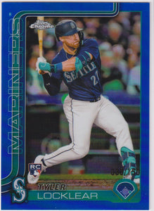 2025 Topps Chrome Baseball Blue Refractors 038/150 Tyler Locklear #41 RC