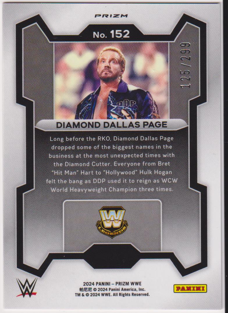 2024 Panini Prizm WWE Wrestling Red Prizms 125/299 Diamond Dallas Page #152