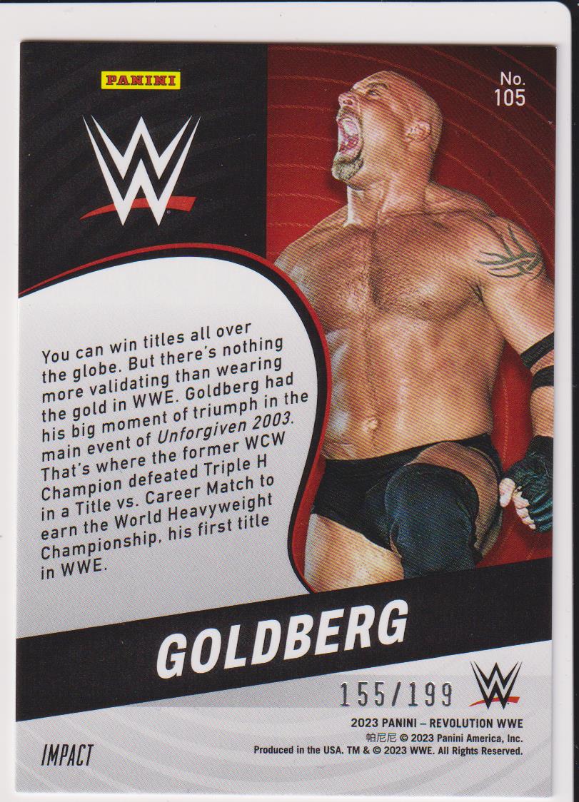 2023 Panini Revolution WWE Wrestling Impact 155/199 Goldberg #105