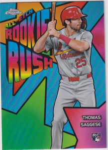 2025 Topps Chrome Baseball Chrome All-Etch Rookie Rush Thomas Saggese #CERR-14