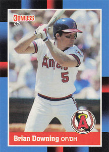 1988 Donruss Baseball Brian Downing #258b