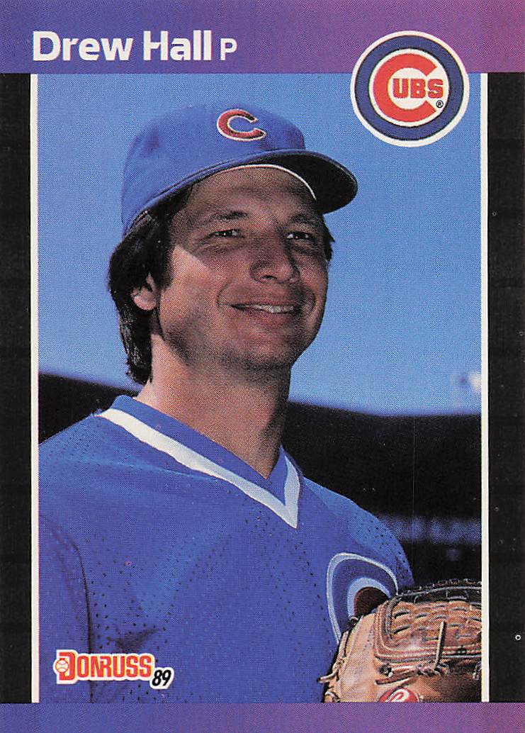 1989 Donruss Baseball Drew Hall #522b