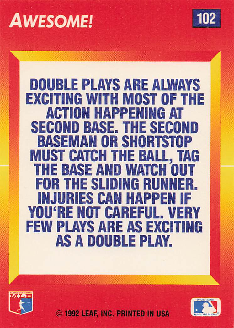 1992 Triple Play Baseball Tony Fernandez #102