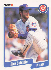 1990 Fleer Baseball Rick Sutcliffe #43b