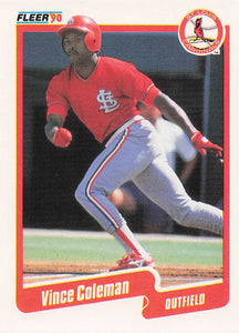 1990 Fleer Baseball Vince Coleman #245