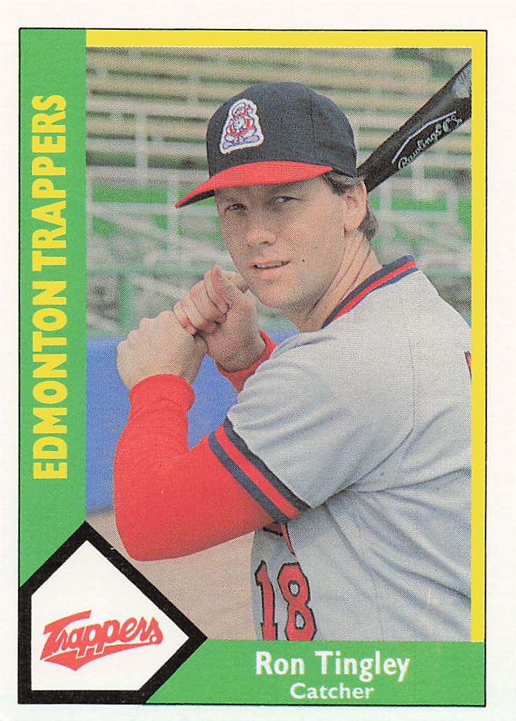 1990 CMC Edmonton Trappers Baseball Ron Tingley #23