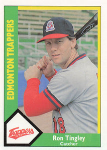 1990 CMC Edmonton Trappers Baseball Ron Tingley #23