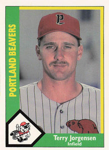 1990 CMC Portland Beavers Baseball Terry Jorgensen #17