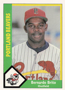 1990 CMC Portland Beavers Baseball Bernardo Brito #23
