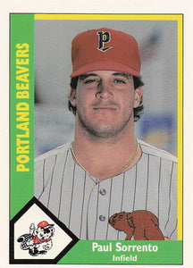 1990 CMC Portland Beavers Baseball Paul Sorrento #25