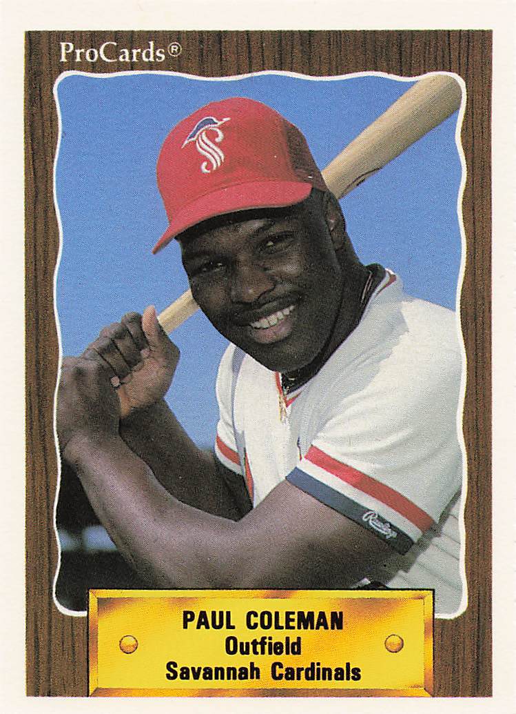 1990 CMC Baseball Paul Coleman #842