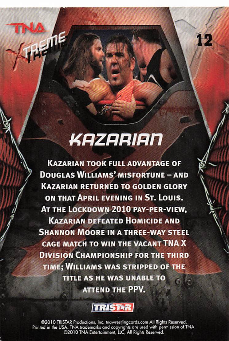 2010 TriStar TNA Xtreme Wrestling Kazarian #12