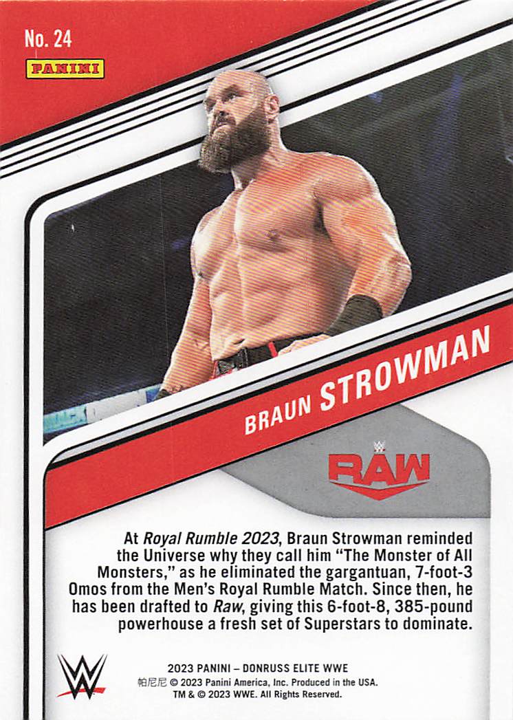 2023 Donruss Elite WWE Wrestling Braun Strowman #24