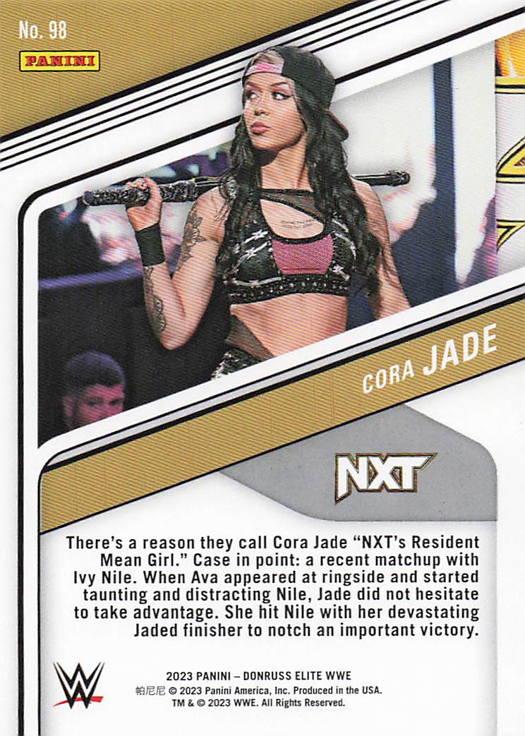 2023 Donruss Elite WWE Wrestling Cora Jade #98