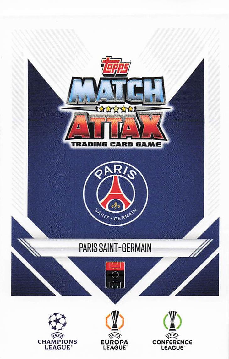 2024-25 Topps Match Attax UEFA Club Competitions Soccer Bradley Barcola #450