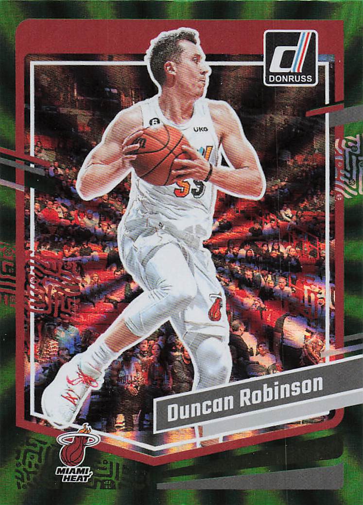 2023-24 Donruss Basketball Green Laser Holo Duncan Robinson #121